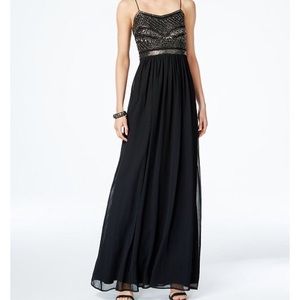 GUC Adrianna Papell Beaded Chiffon gown size 12.